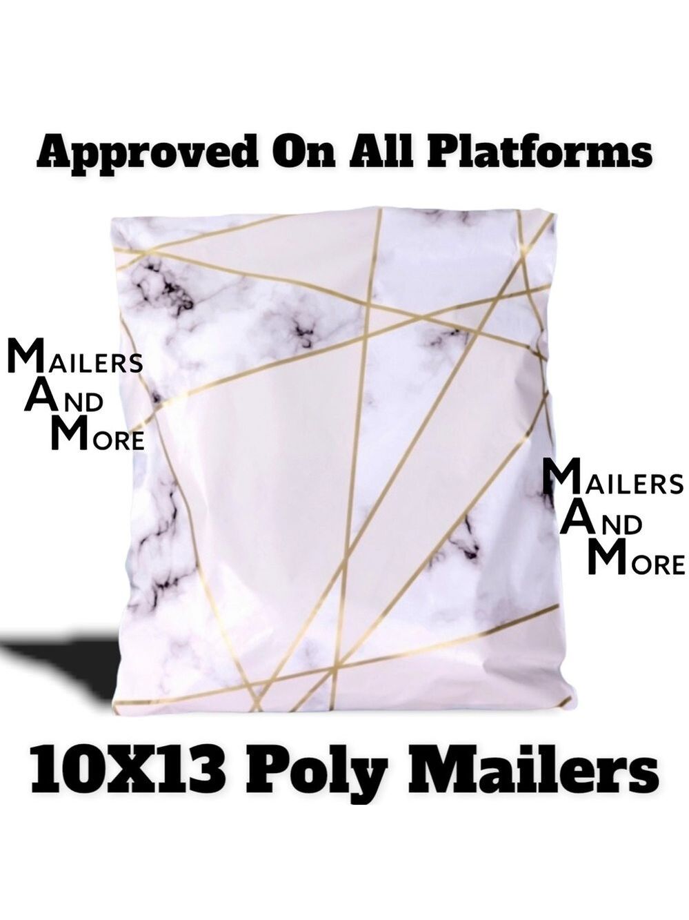 50 10X13 Poly Mailers Marble PRICE IS FIRM - Picture 3 of 8